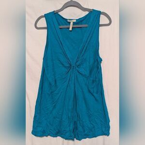 Old Navy Turquoise Twist-Front Tank Top